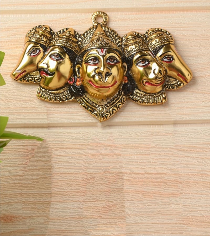 CHHARIYA CRAFTS Metal Panchmukhi Hanuman ji Murti Bajrangbali Idol Wall Door Entrance Statue for Home Decor Gift Item Protection from Evil Eye Decorative Showpiece - 10 cm? - Image 2