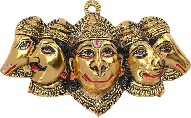 CHHARIYA CRAFTS Metal Panchmukhi Hanuman ji Murti Bajrangbali Idol Wall Door Entrance Statue for Home Decor Gift Item Protection from Evil Eye Decorative Showpiece - 10 cm? - Image 4