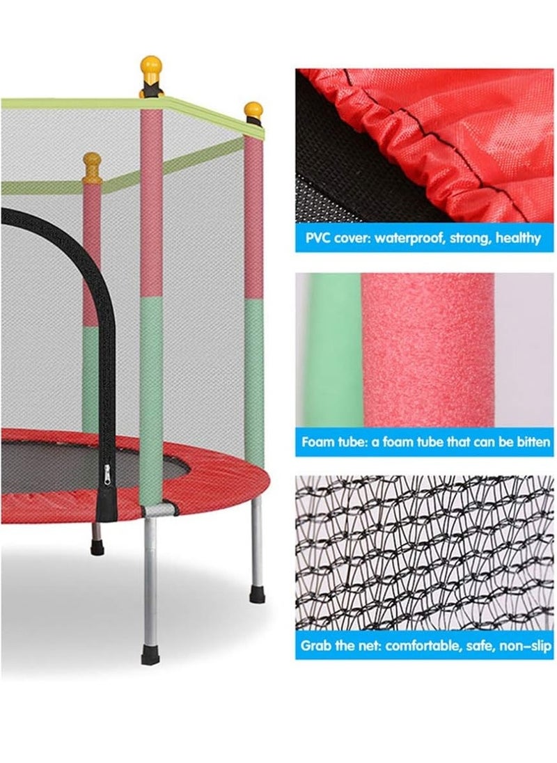 Generic - Trampoline For Kids with Safety Net and U Shaped Zipper - Red - 140 - Image 1