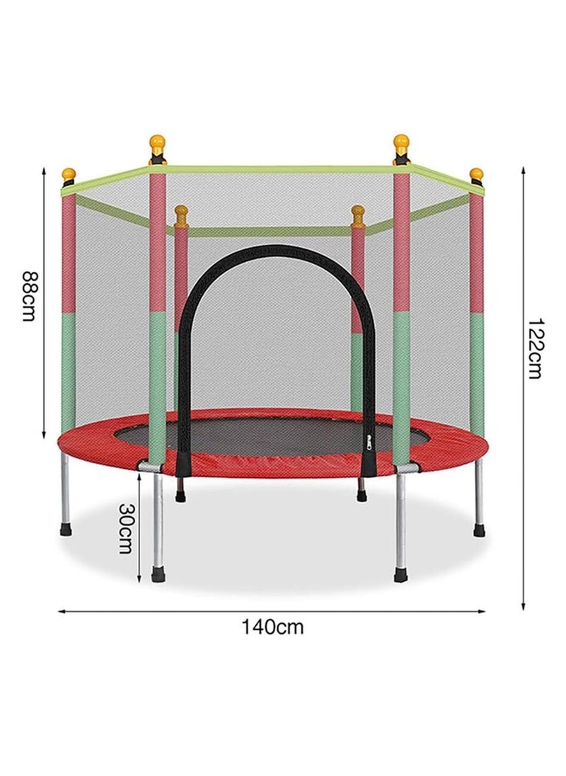 Generic - Trampoline For Kids with Safety Net and U Shaped Zipper - Red - 140 - Image 1