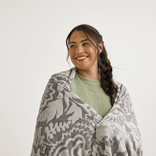 Vera Bradley Women's Plush Throw Blanket - Fleece, Java Galaxy Gray Tonal, One Size - Image 4