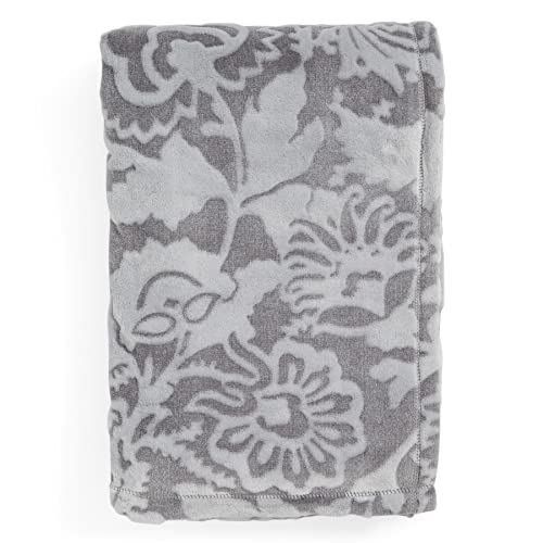Vera Bradley Women's Plush Throw Blanket - Fleece, Java Galaxy Gray Tonal, One Size - Image 3