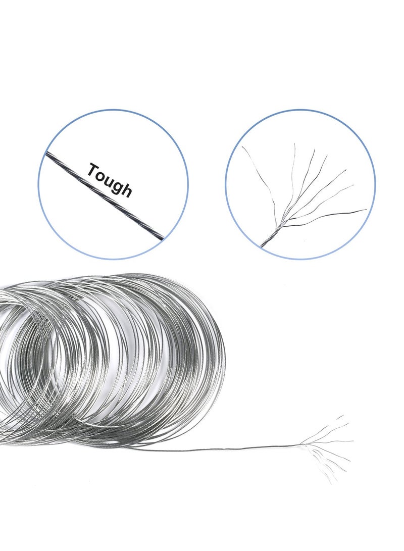 SYOSI Picture Hanging Wire Kit Wall Hooks for Hanging Pictures with Wire Screw D Ring Loop Sleeves for Picture Frame Mirror Art - Image 4