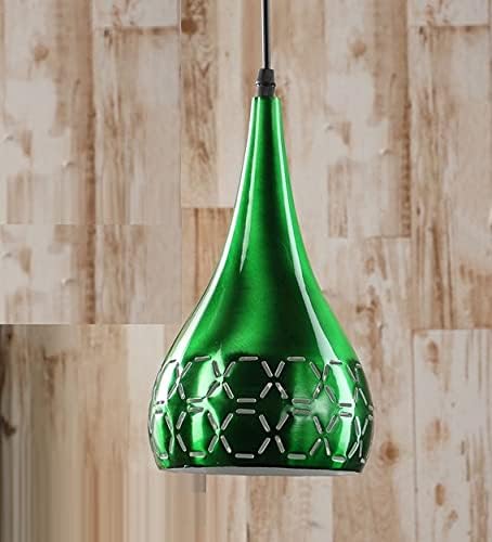 kinis Decorative Hanging Lamp/Pendant Lamp/Ceiling Light to Décor Home/Living Room/Bedroom/Office/Dining/Cafe/Restaurants, Two Cutting Balloon Shape, Green (Pack of 1, with Bulb) - Image 3