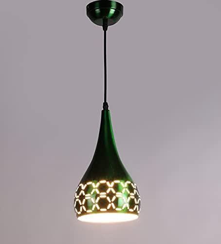 kinis Decorative Hanging Lamp/Pendant Lamp/Ceiling Light to Décor Home/Living Room/Bedroom/Office/Dining/Cafe/Restaurants, Two Cutting Balloon Shape, Green (Pack of 1, with Bulb) - Image 2