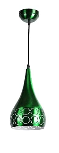 kinis Decorative Hanging Lamp/Pendant Lamp/Ceiling Light to Décor Home/Living Room/Bedroom/Office/Dining/Cafe/Restaurants, Two Cutting Balloon Shape, Green (Pack of 1, with Bulb) - Image 4
