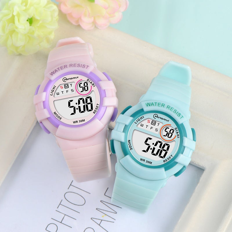 Mingrui Casual Colorful Luminous Waterproof Sports Anti-Fall Multifunctional Universal Electronic Watch For Primary And Secondary School Students - Image 2