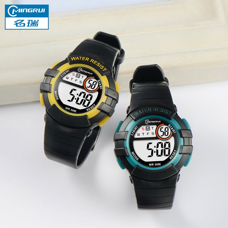 Mingrui Casual Colorful Luminous Waterproof Sports Anti-Fall Multifunctional Universal Electronic Watch For Primary And Secondary School Students - Image 3
