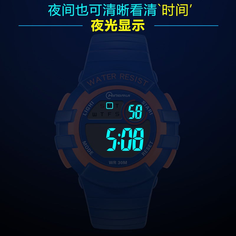 Mingrui Casual Colorful Luminous Waterproof Sports Anti-Fall Multifunctional Universal Electronic Watch For Primary And Secondary School Students - Image 5
