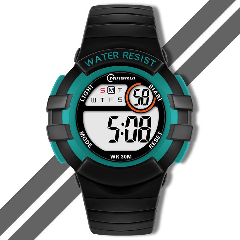 Mingrui Casual Colorful Luminous Waterproof Sports Anti-Fall Multifunctional Universal Electronic Watch For Primary And Secondary School Students - Image 1