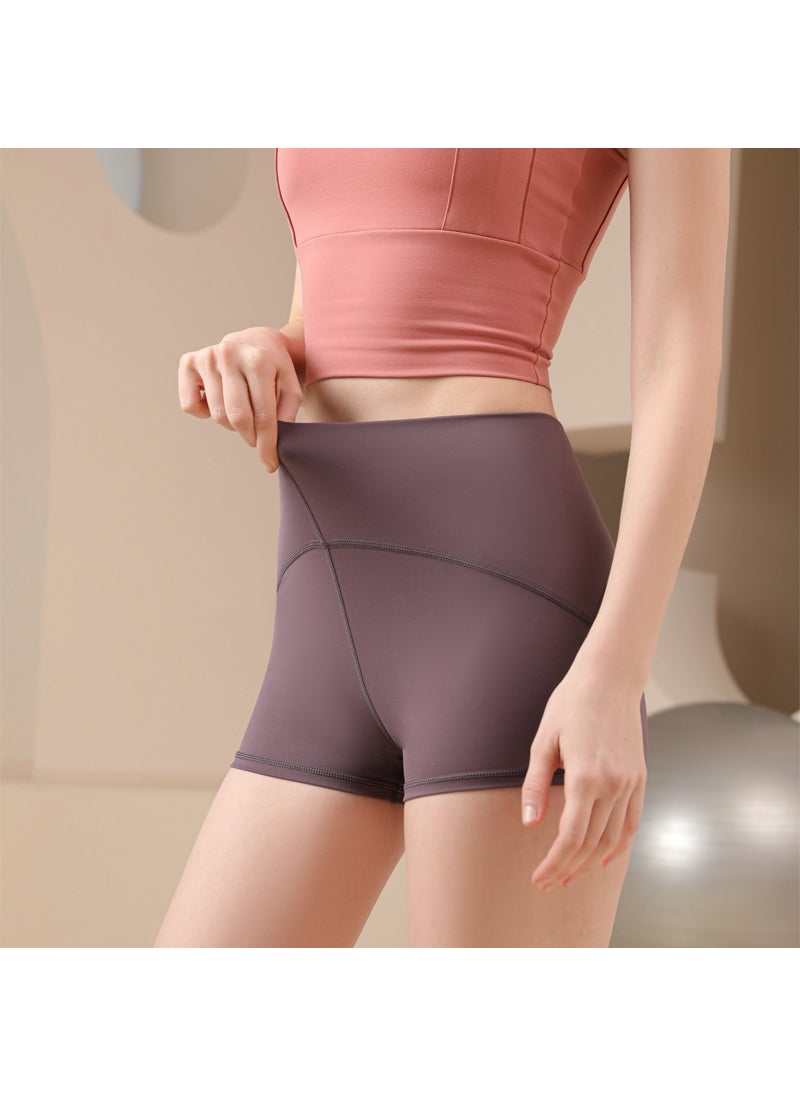 Generic - Alo High Waist Yoga Shorts Breathable Toning Purple - Image 1