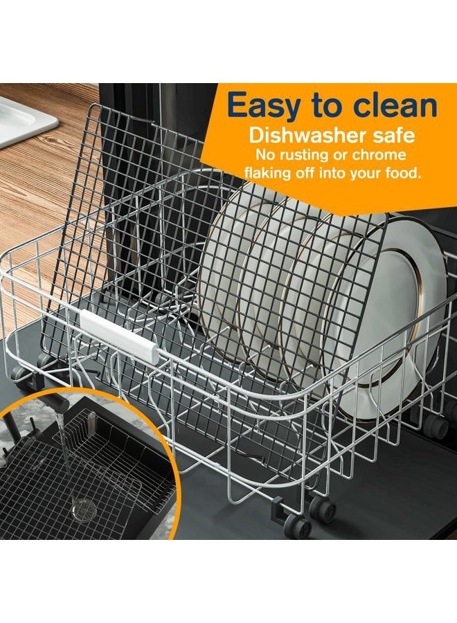 Qukaka 2PCS Cooling Racks for Cooking and Baking -11.65''x16.85''Heavy Duty Stainless Steel Wire Rack for Baking, Grilling, Roasting - Oven & Dishwasher Safe - Fits Half Sheet Pan - Image 5