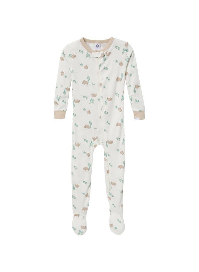Gerber Baby-Boys 4-Pack Footed Pajamas, Desert Animals, 4T - Image 4
