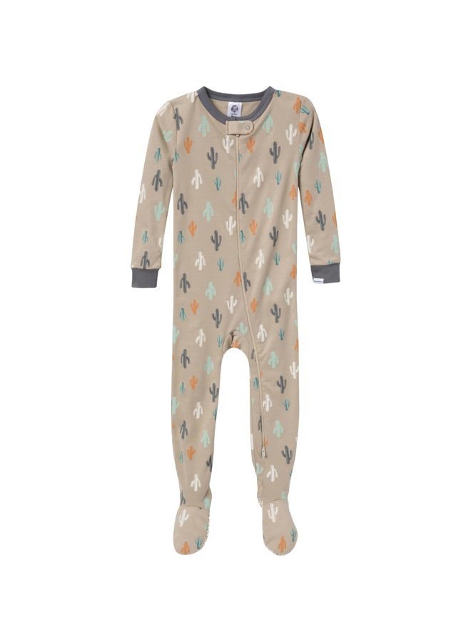 Gerber Baby-Boys 4-Pack Footed Pajamas, Desert Animals, 4T - Image 2