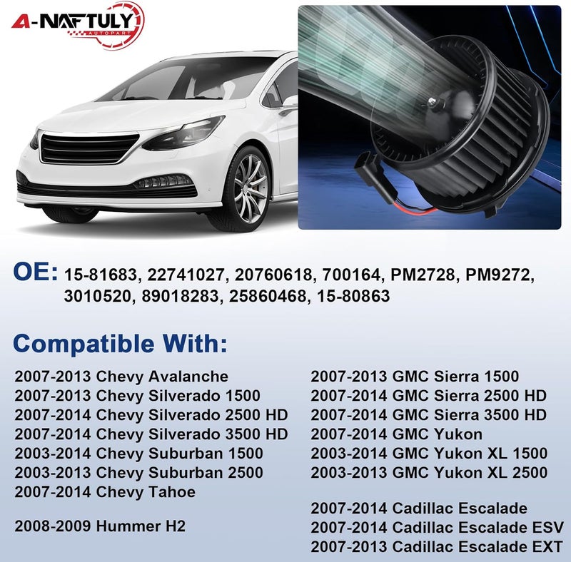 A-NAFTULY AC Blower Motor Fan Replacement for Chevy and GMC Vehicles - Image 3