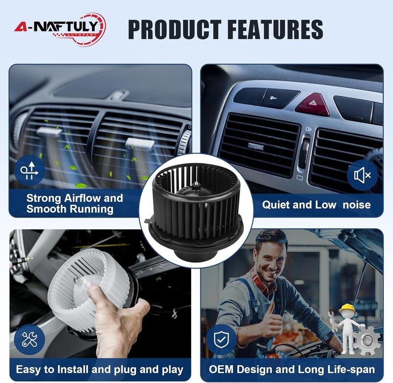 A-NAFTULY AC Blower Motor Fan Replacement for Chevy and GMC Vehicles - Image 2