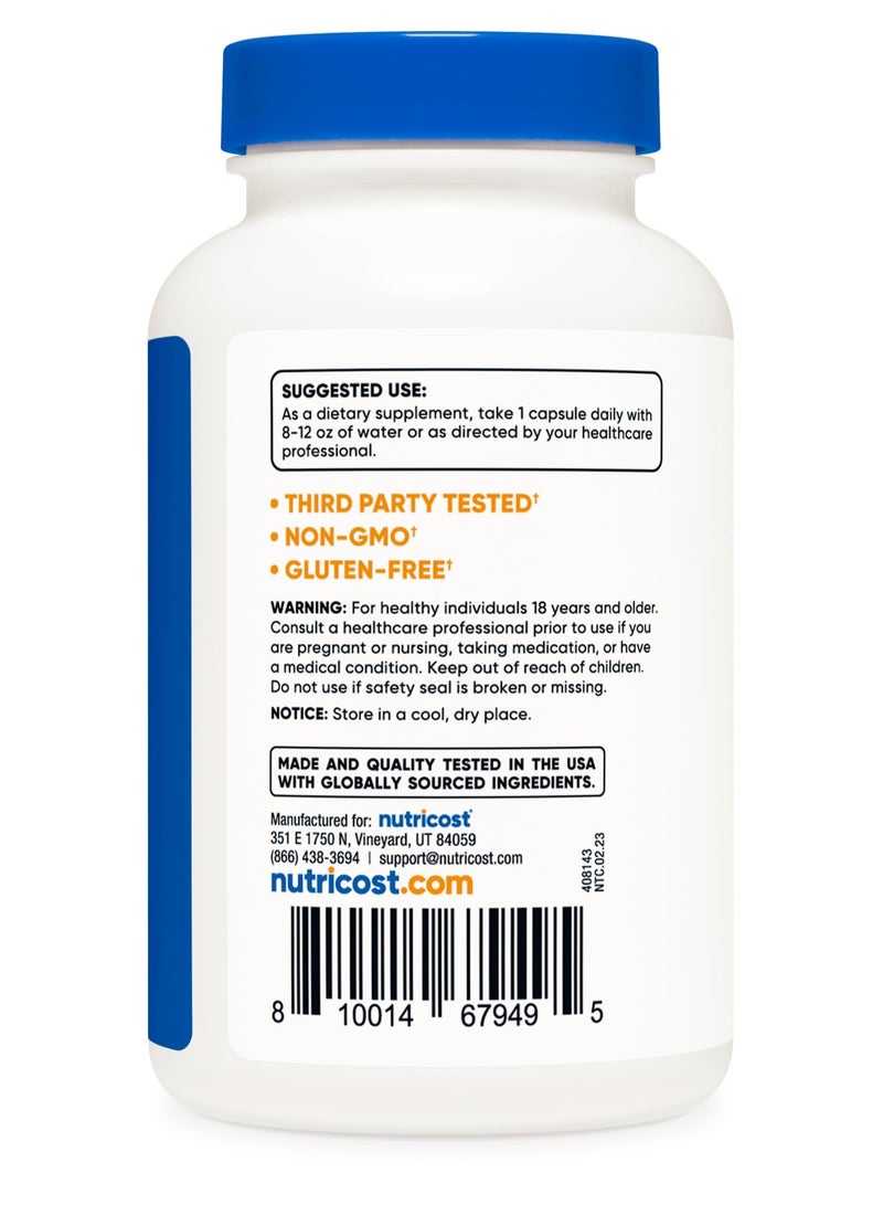 Nutricost سيلينيوم، 200 ميكروغرام لكل حصة | 240 كبسولة | 240 حصة - Image 4