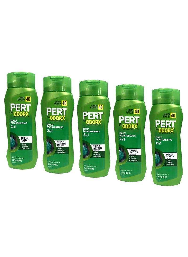 Pert Plus 2-in-1 Shampoo Plus Conditioner, Normal Hair 13.50 oz ( Pack of 5) - Image 2
