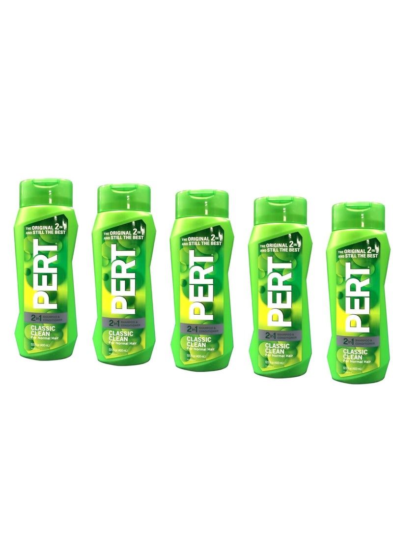 PERT PLUS - Pert Plus 2-in-1 Shampoo Plus Conditioner, Normal Hair 13.50 oz ( Pack of 5) - Image 1