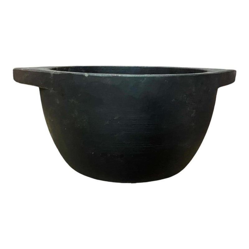 Traditional Soapstone Kalchatti/Kal chatti/Cooking Pot/Cookware with (1.4 L) Treated/Seasoned  - Image 3