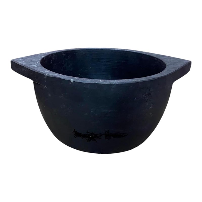 Traditional Soapstone Kalchatti/Kal chatti/Cooking Pot/Cookware with (1.4 L) Treated/Seasoned  - Image 2