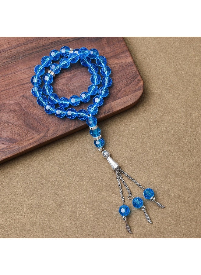 NIBEMINENT 33 Muslim Prayer Beads Blue/10mm 
