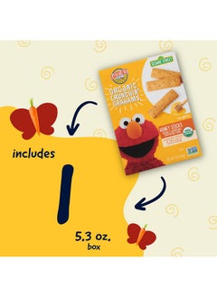 Earth's Best Earth's Best Organic Kids Snacks, Sesame Street Toddler Snacks, Organic Crunchin' Grahams for Toddlers 2 Years and Older, Honey Sticks with other Natural Flavors, 5.3 oz Box  - Image 4