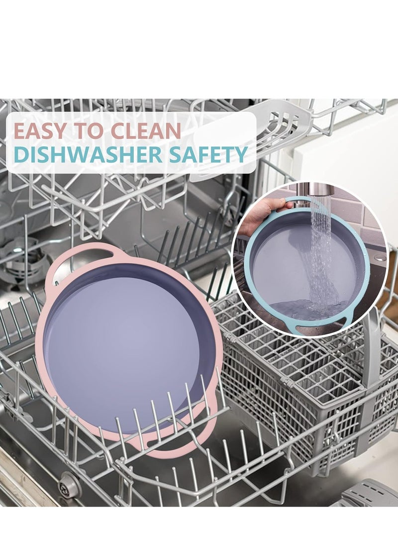 Round Cake Pans Silicone Baking Pan Round Silicone Cake Mold for Layer Cake Cheese Cake and Rainbow Cake 9 Inch Cake Pans Easy to Move Set of 2 Cake Pan - Image 5