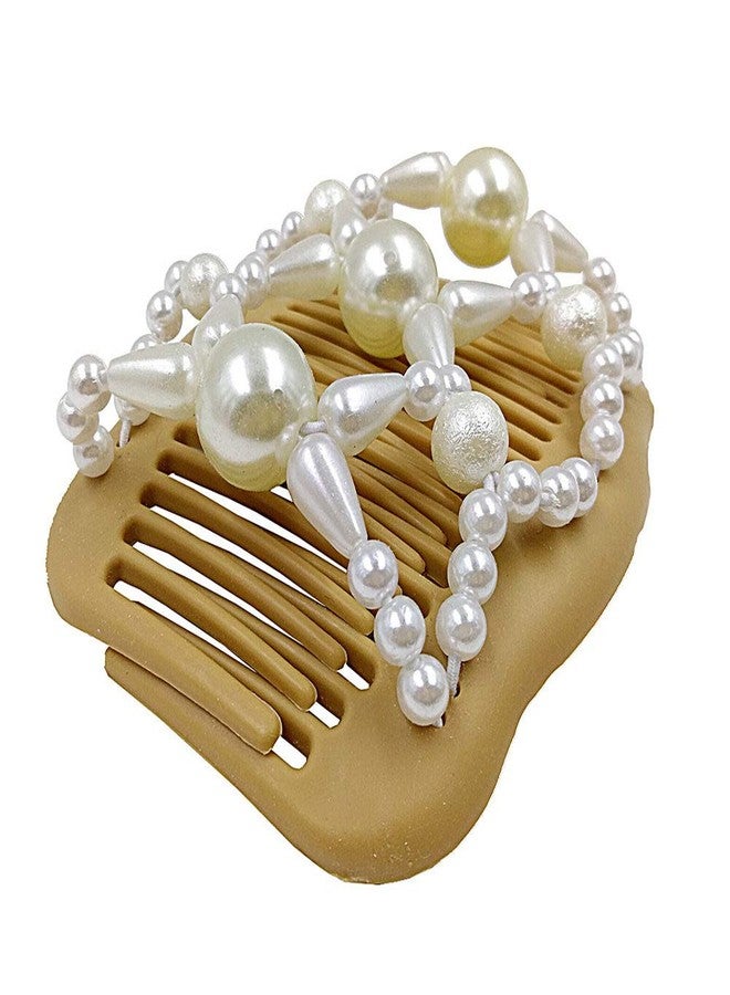 LOVEF Pearl Thick Hair Clips - Premium Beaded Hair Accessories for Women - Bun Holder Ponytail and French Twist Styler | Best Decorative & Easy Comb All-Day Hold (Design 3) - Image 3