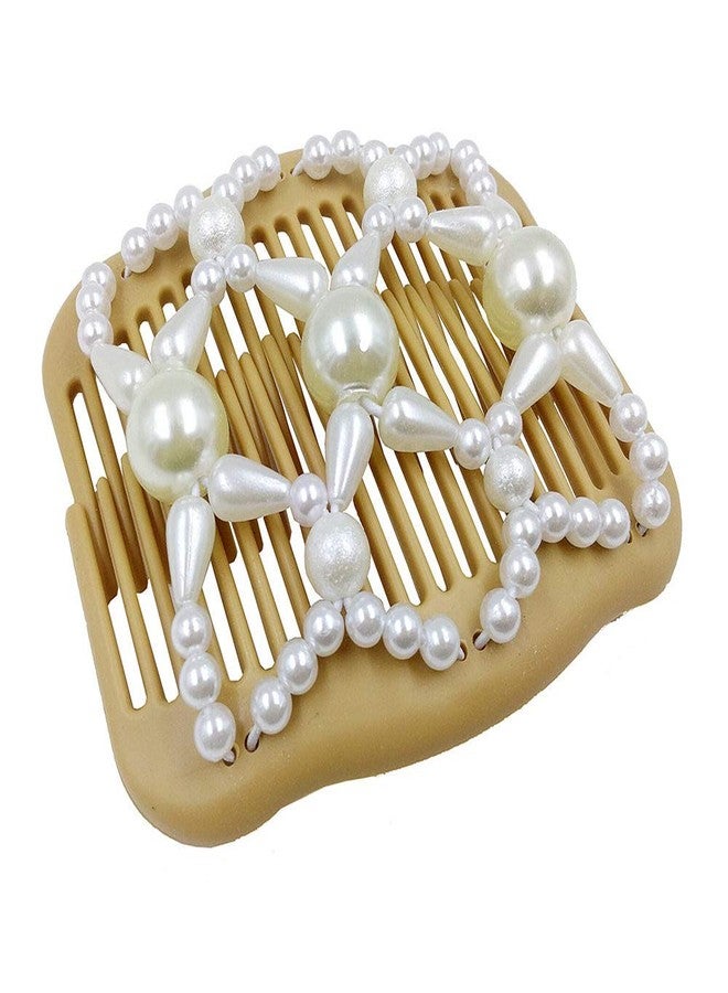 LOVEF Pearl Thick Hair Clips - Premium Beaded Hair Accessories for Women - Bun Holder Ponytail and French Twist Styler | Best Decorative & Easy Comb All-Day Hold (Design 3) - Image 2