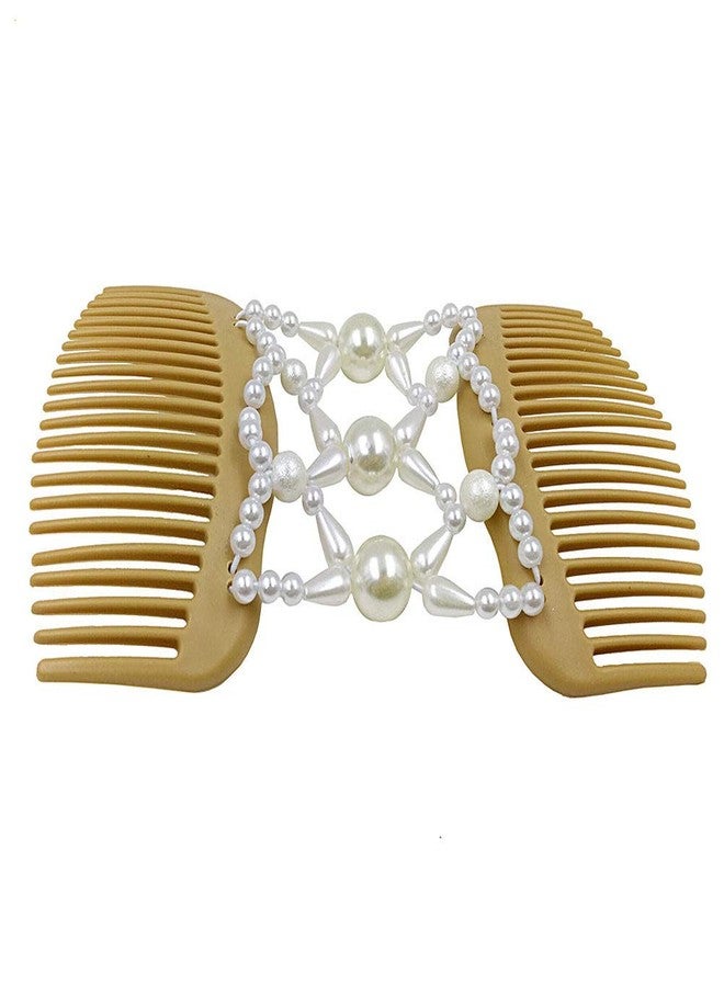 LOVEF Pearl Thick Hair Clips - Premium Beaded Hair Accessories for Women - Bun Holder Ponytail and French Twist Styler | Best Decorative & Easy Comb All-Day Hold (Design 3) - Image 4