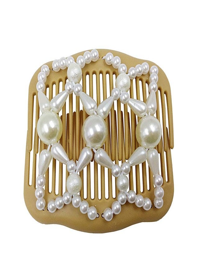 LOVEF Pearl Thick Hair Clips - Premium Beaded Hair Accessories for Women - Bun Holder Ponytail and French Twist Styler | Best Decorative & Easy Comb All-Day Hold (Design 3) - Image 1