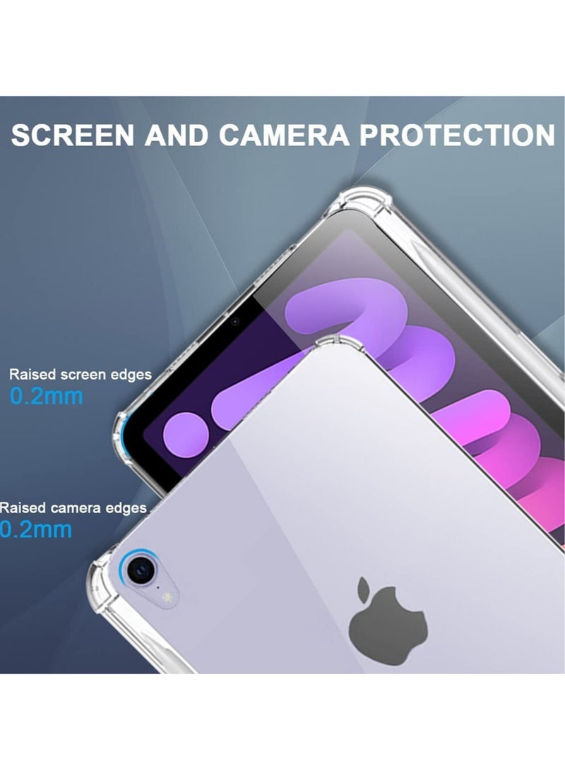 إلترازون Clear Case for iPad Mini 6 (8.3 inch, 2021) with Pencil Holder, Supports 2nd Gen Apple Pencil Charging, Ultra Slim, Lightweight, Soft TPU Back Cover Skin for iPad Mini 6th Generation - Image 4
