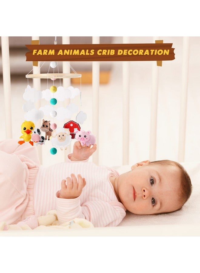 Tudomro Baby Mobile For Crib Woodland Nursery Room Decor Baby Nursery Decor Jungle Animals Crib Mobile Farm Animals Crib Decorations For Baby Woodland Animals Baby Gifts Felt Nursery Mobiles (Cute Style) - Image 5