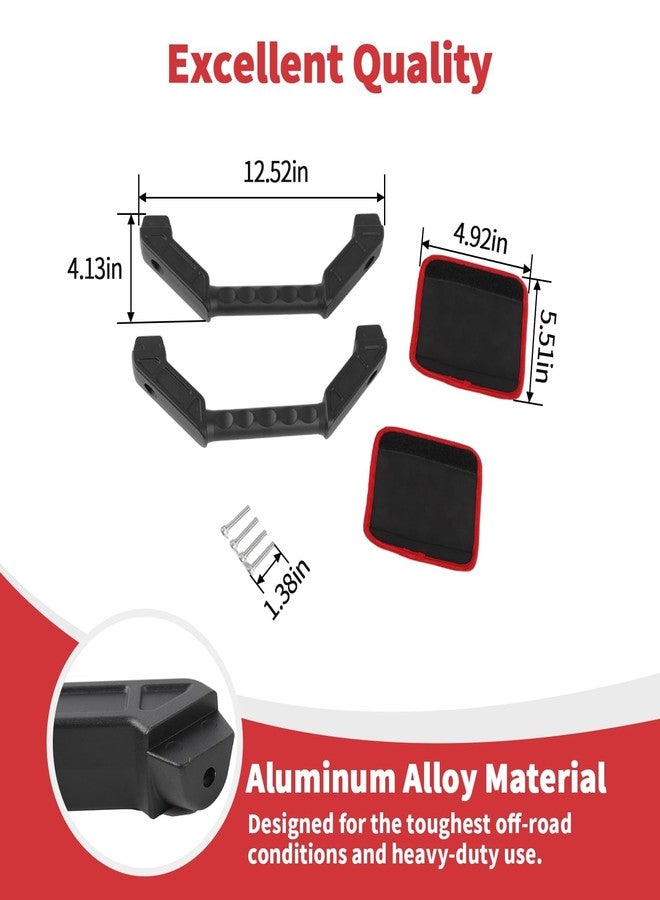 مقابض Linskip Optimal-Grip لسيارات فورد برونكو وبرونكو رابتور 2021-2025، مقابض أبواب خلفية معدنية فاخرة لقبضة آمنة، مثالية لإكسسوارات برونكو الداخلية (4 أبواب). - Image 3