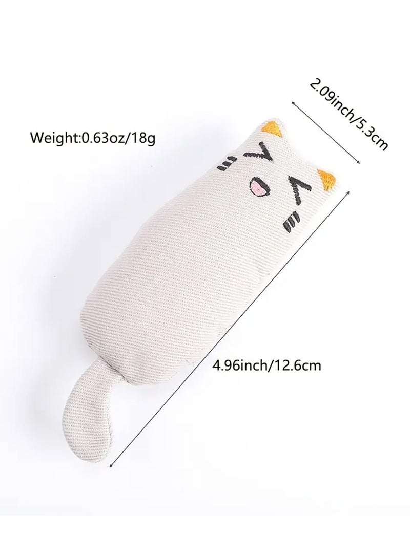 Catnip Toy Bite Resistant Catnip Plush Pillow Chew Toys Thumb Shape Teeth Grinding Catnip Pet Interactive Cloth Toy for Cat Teasing Relaxation for Cats - Image 2