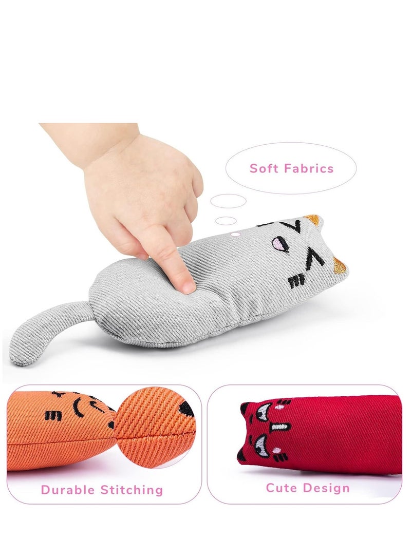 Catnip Toy Bite Resistant Catnip Plush Pillow Chew Toys Thumb Shape Teeth Grinding Catnip Pet Interactive Cloth Toy for Cat Teasing Relaxation for Cats - Image 3