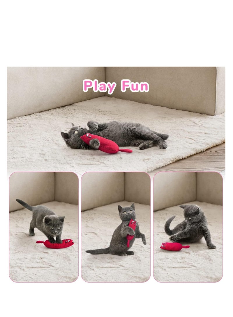 Catnip Toy Bite Resistant Catnip Plush Pillow Chew Toys Thumb Shape Teeth Grinding Catnip Pet Interactive Cloth Toy for Cat Teasing Relaxation for Cats - Image 4
