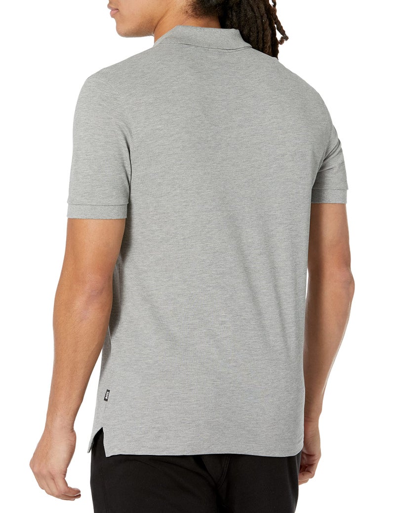BOSS Pallas Polo Shirt Silver Grey - Image 2