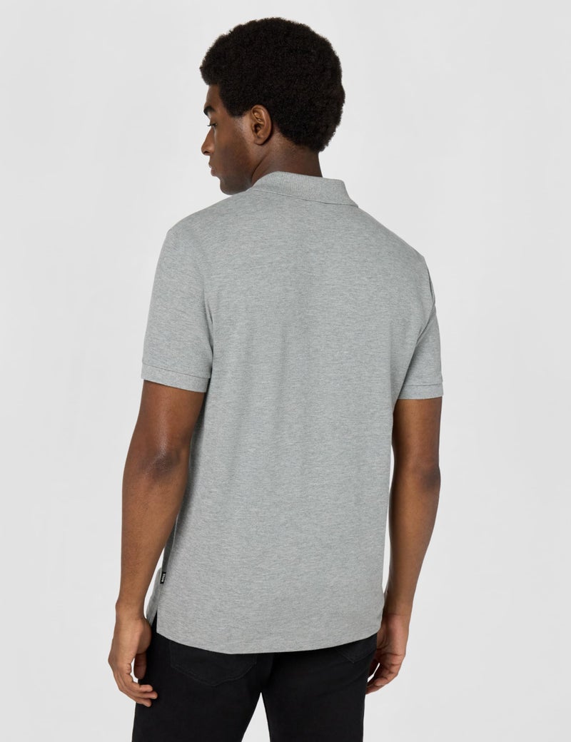 BOSS Pallas Polo Shirt Silver Grey - Image 4