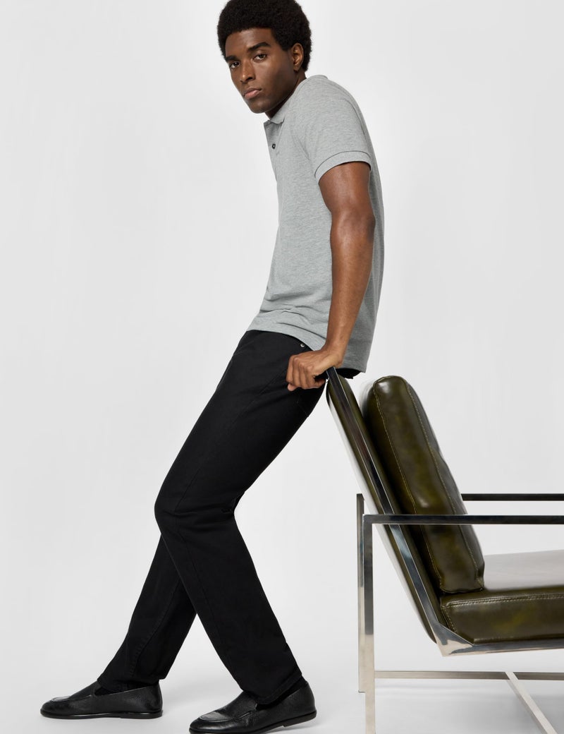 BOSS Pallas Polo Shirt Silver Grey - Image 3