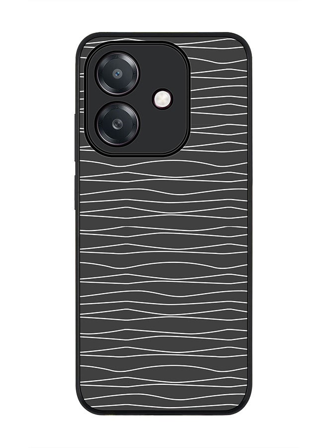 Stylizedd For Oppo A5i Case,Slim fit Camera Protection, Shockproof Thin Phone cover  - Squiggly Lines