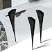 LHDOS 2PCS Car Fenders Side Vents Sticker TPU Waterproof Car Spoiler Kit Air Flow Intake Hole Grille Protection Cover Universal Side Vents Decorative Accessories for Most Cars Black - Image 2