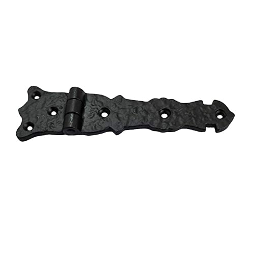 Adonai Hardware Abez Antique Cast Iron Cabinet Hinge (5.6" x 4 Pack, Black Powder Coated) - Image 3