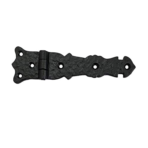 Adonai Hardware Abez Antique Cast Iron Cabinet Hinge (5.6" x 4 Pack, Black Powder Coated) - Image 2