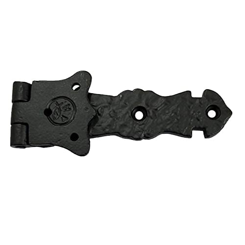 Adonai Hardware Abez Antique Cast Iron Cabinet Hinge (5.6" x 4 Pack, Black Powder Coated) - Image 4