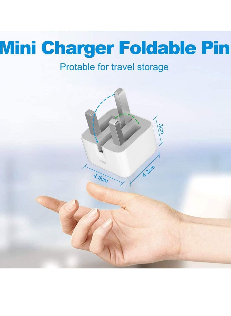 iPhone Charger Fast PD 20W USB C Wall Charger Fast Charging Type-C USB Charger Plug Universal Travel Adapter Type C Wall Plug Compatible for iPad Pro,iPad mini, iPhone 13 Pro/13 Pro Max  - Image 1