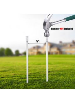 Kichwit No Dog Poop Yard Sign, Double Sided Please Be Respectful Sign, All Metal Construction, 7.9" X 11.8", 14" Long Metal Stakes Included, Silver  - Image 5