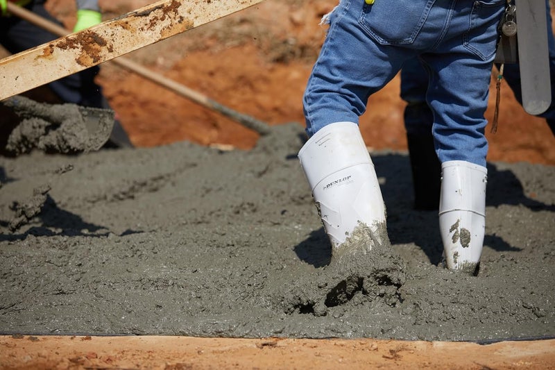 DUNLOP White PVC Plain Toe - Rubber Boots for Men & Women - PVC - Work & Concrete Boots - Soft toe - Waterproof with Tall shaft - Chemical and Slip resistant - White - Size 3-13 - Image 5