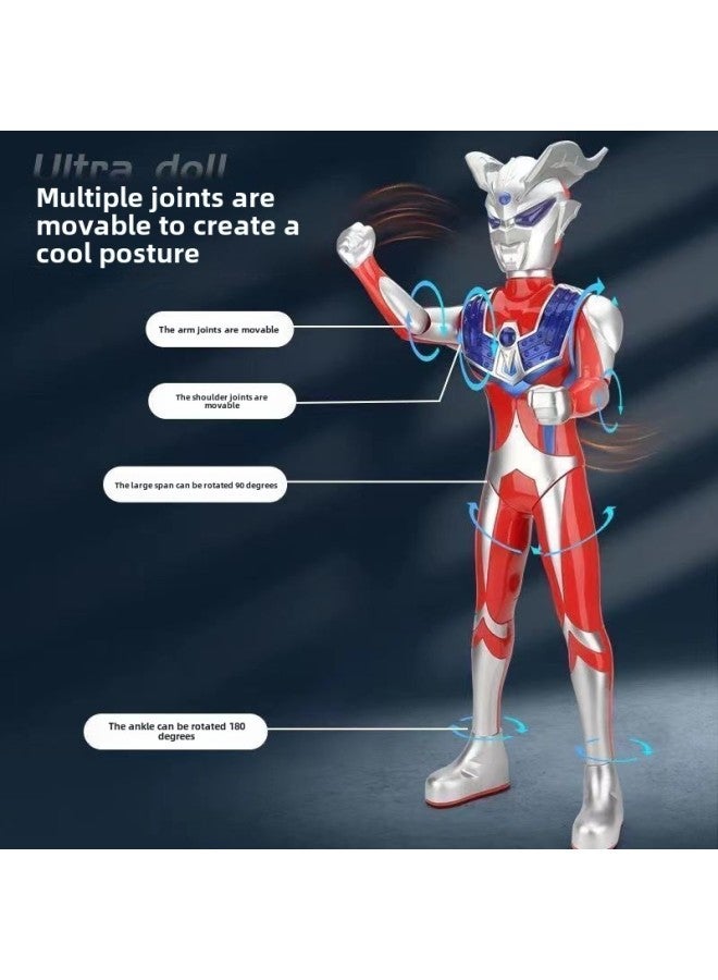1 M 1 Super Sailor Doll Model Degas Superman Toy Children's Card Transformer Boy's Birthday Gift-Color:60cm  Sound And Light Edition-Send Battery - Image 5